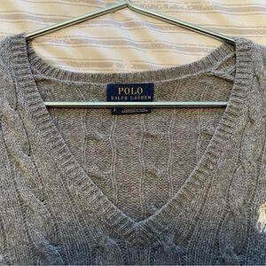 Polo Ralph Lauren Gray V-Neck Sweater